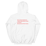 "person behind me" hoodie
