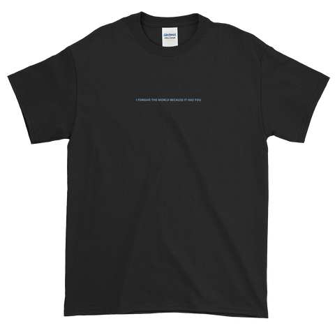 'I forgive the world because it has you' t-shirt